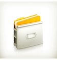 Open card catalog icon vector image