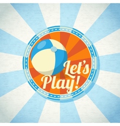 Blue and yellow striped beach ball Blue and yellow striped beach ball vector image