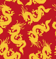 Dragons pattern chinese motifs vector image