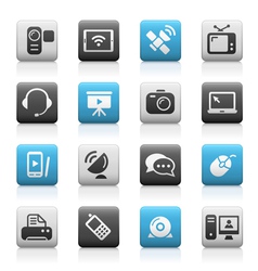 Communications Icons Matte Series vector image