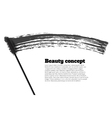 Mascara brush stroke beauty background vector image