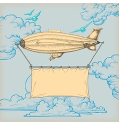 Blimp banner vector image