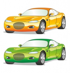 Isolated cars vector image