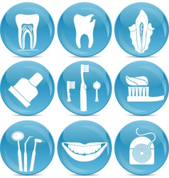 Dental icons vector image