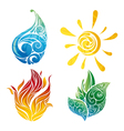 Nature elements vector image