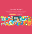 Modern flat design social media concept social Modern flat design social media concept social vector image