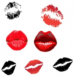 Lips print vector image