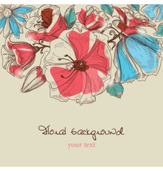 Floral background vector image