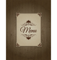 Vintage menu design vector image