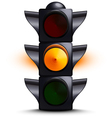 Traffic light on yellow vector image