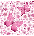 Seamless spring floral pattern vector image