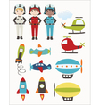Aircraft set vector image