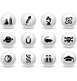 Glossy grey buttons vector image