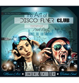 Club Disco Flyer Set with DJs and Colorful vector image