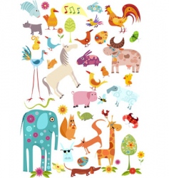 Wild animals vector image