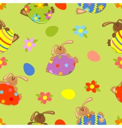Seamless easter bacground vector image
