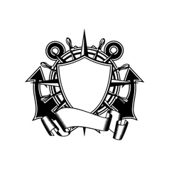 Anchors and steering whell vector image