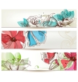 Floral banners vector image