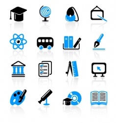 Education icons vector image