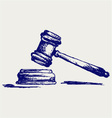 Judge gavel vector image
