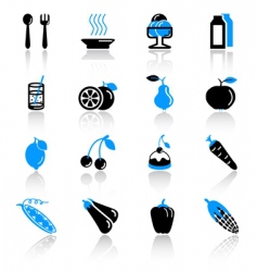 Food icons vector image