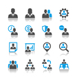 Human resource management icons reflection vector image