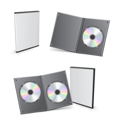 Blank dvd boxes vector image