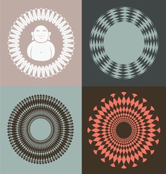 Optical collection with buddah vector image