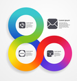Circle infographic web template of color stripe vector image