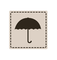 Emblem sticker umbrella icon Emblem sticker umbrella icon vector image