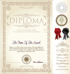 Certificate template vector image