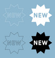 New symbol the black and white color icon vector image