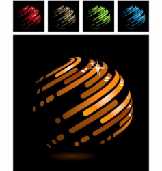 Abstract ball made of stripes vector image