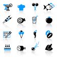 Food icons vector image