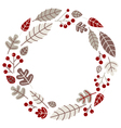 Xmas retro holiday wreath isolated on white vector image