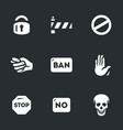 Set of prohibition icons Set of prohibition icons vector image