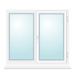 Closed plastic glass window illustration vector image