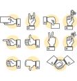 Hand signs vector image
