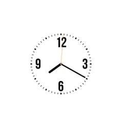 Clock on a white background vector image