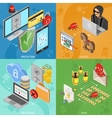 Internet Security Isometric square Banners vector image