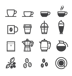 Coffee icons vector image