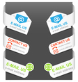 Left and right side signs - contact us and e-mail vector image