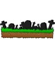 Graveyard cartoon vector image