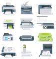 Computer parts icon set vector image
