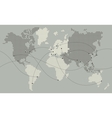 World map made out of small squares vector image