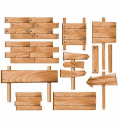 Wooden signs vector image