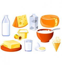 Milk and farm products vector image