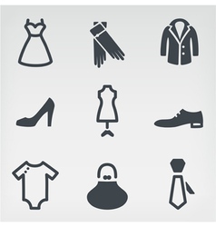 Fashion icon set vector image