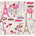 Paris vintage wallpaper vector image