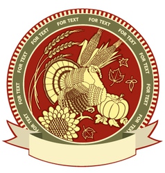 Thanksgiving symbol with holiday objects Thanksgiving symbol with holiday objects vector image